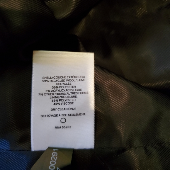 Express Men's Black Wool Blend Top Coat - Picture 8 of 8